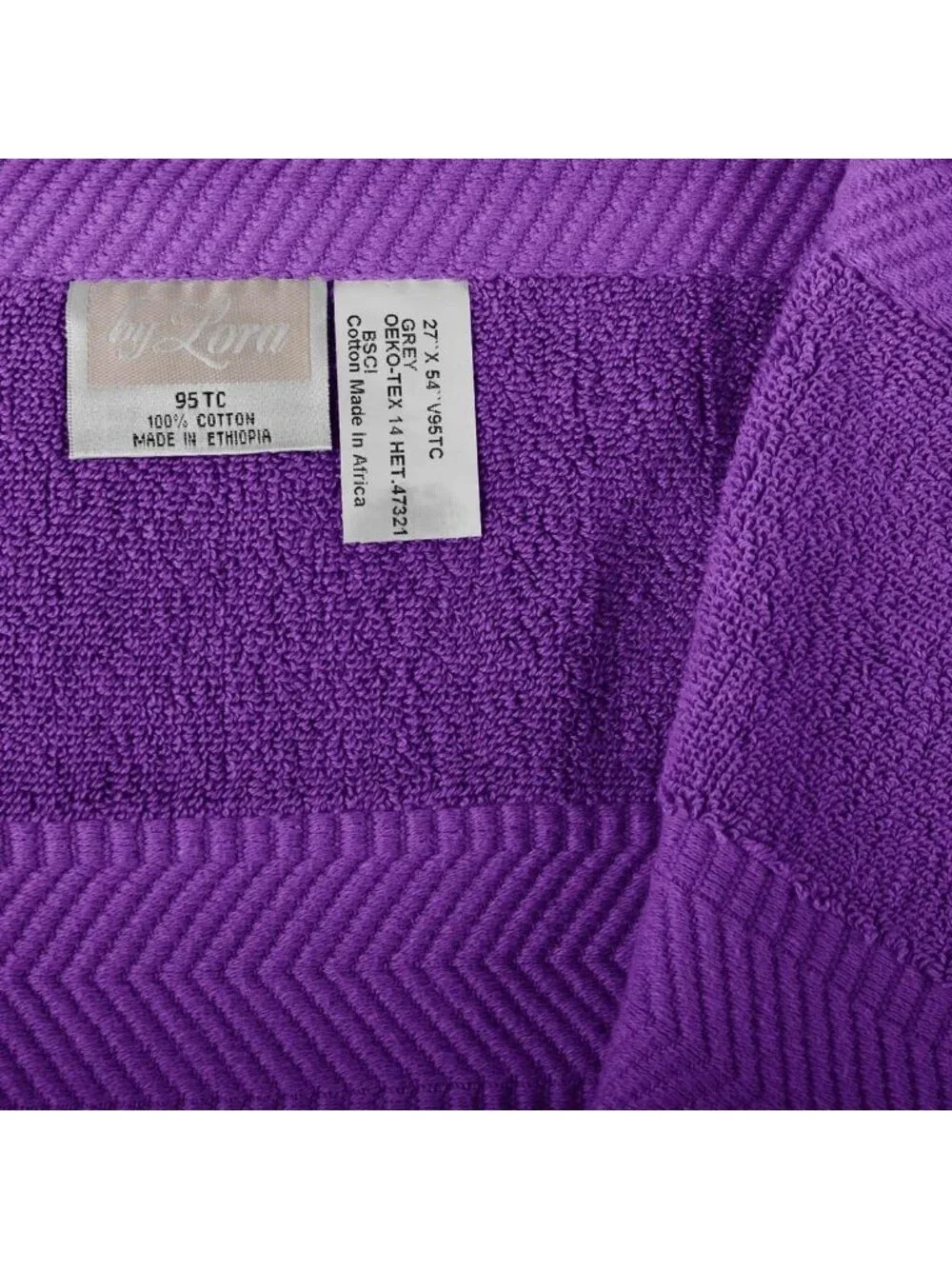 8-Pc Quick Dry Cotton Towel Set | Soft Bath & Hand Washcloths | Purple